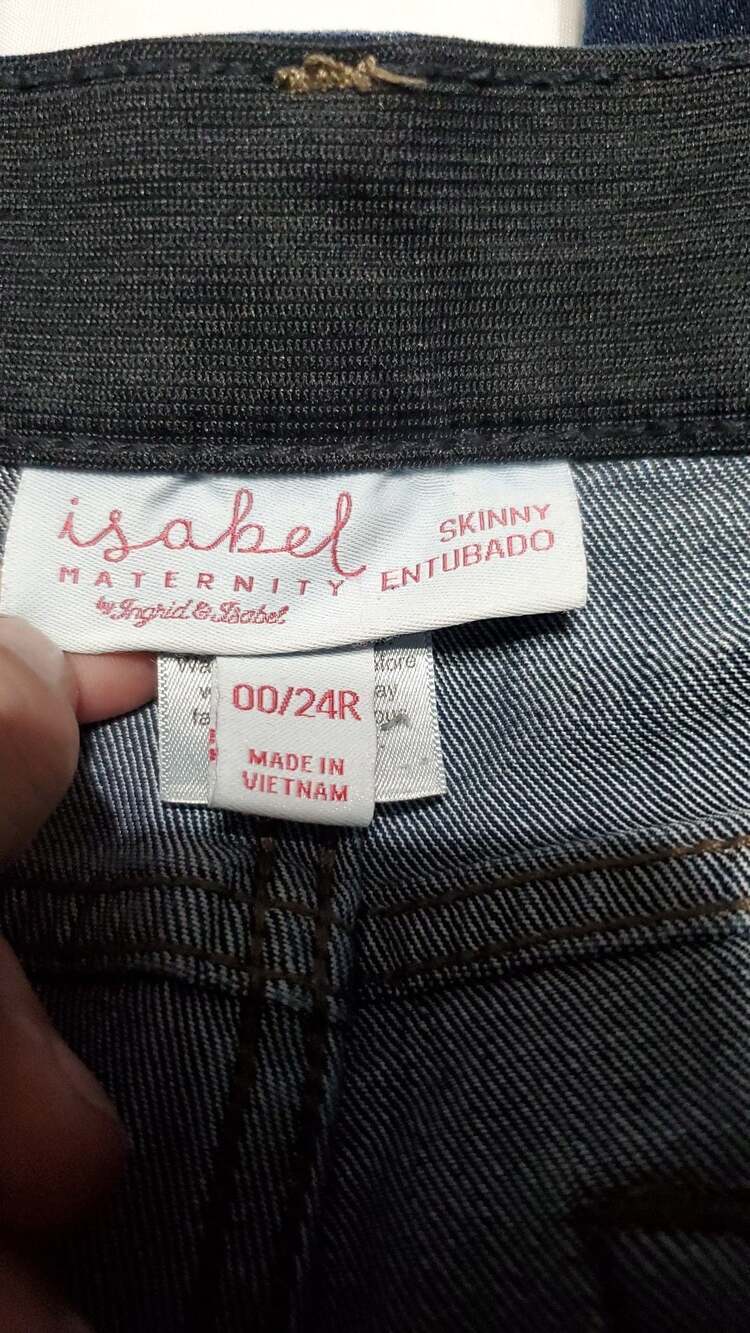 Isabel Maternity by Ingrid & Isabel Skinny Jeans Dark Wash Size 00/24R - Picture 2 of 4